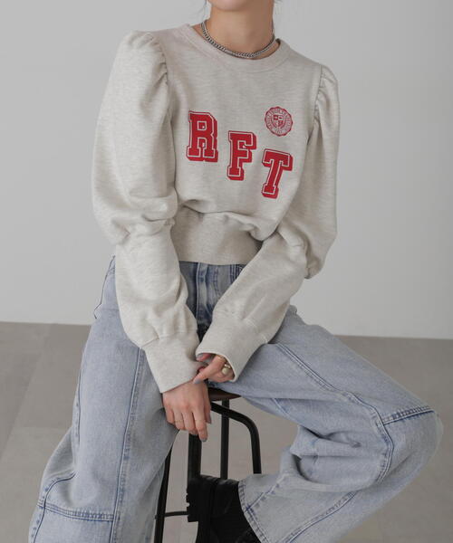 FREE'S MART(フリーズマート)の「カレッジロゴジゴスリーブショート丈スウェット(スウェット・レディース・ブラック/ホワイト系その他・FREE)」の15枚目の写真