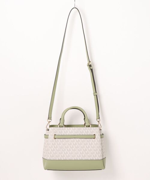 MICHAEL KORS(マイケルコース)の「REED センタージップ ベルテッド サッチェル スモール - MKシグネチャー(ハンドバッグ・レディース・グリーン系その他・FREE)」の4枚目の写真