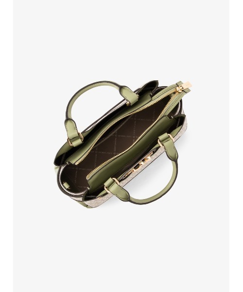 MICHAEL KORS(マイケルコース)の「REED センタージップ ベルテッド サッチェル スモール - MKシグネチャー(ハンドバッグ・レディース・グリーン系その他・FREE)」の7枚目の写真