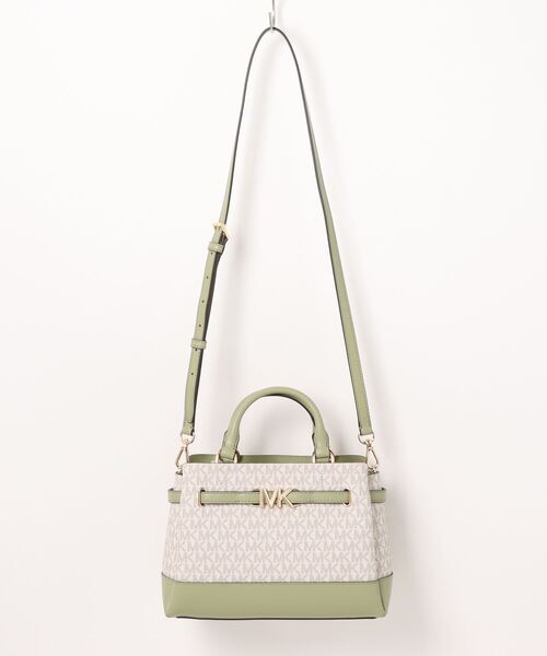 MICHAEL KORS(マイケルコース)の「REED センタージップ ベルテッド サッチェル スモール - MKシグネチャー(ハンドバッグ・レディース・グリーン系その他・FREE)」の6枚目の写真