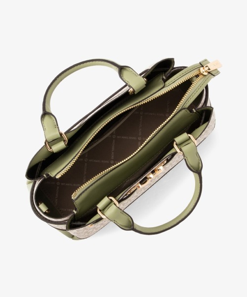 MICHAEL KORS(マイケルコース)の「REED センタージップ ベルテッド サッチェル スモール - MKシグネチャー(ハンドバッグ・レディース・グリーン系その他・FREE)」の9枚目の写真