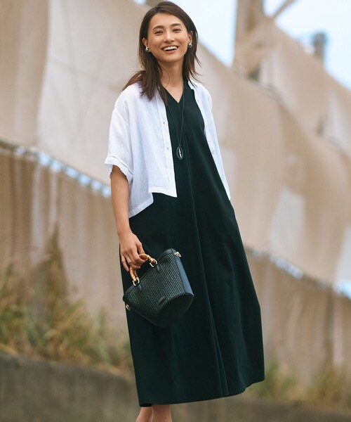 【セール】【杏さん着用/洗える】ALBINIコーコラン ノースリーブ ワンピース（ワンピース）｜23区（ニジュウサンク）