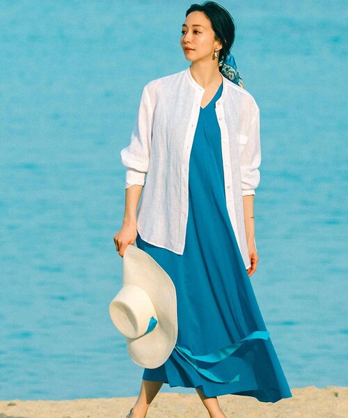 【セール】【杏さん着用/洗える】ALBINIコーコラン ノースリーブ ワンピース（ワンピース）｜23区（ニジュウサンク）