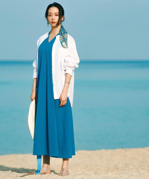 【セール】【杏さん着用/洗える】ALBINIコーコラン ノースリーブ ワンピース（ワンピース）｜23区（ニジュウサンク）