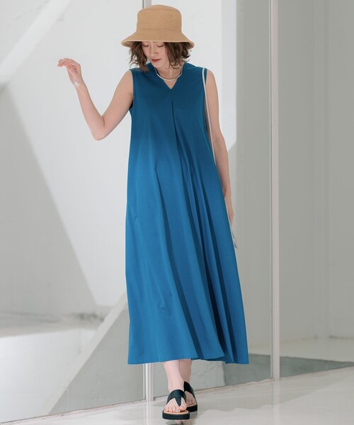 【セール】【杏さん着用/洗える】ALBINIコーコラン ノースリーブ ワンピース（ワンピース）｜23区（ニジュウサンク）