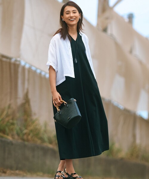 【セール】【杏さん着用/洗える】ALBINIコーコラン ノースリーブ ワンピース（ワンピース）｜23区（ニジュウサンク）