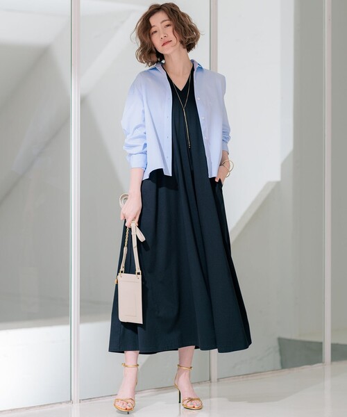 【セール】【杏さん着用/洗える】ALBINIコーコラン ノースリーブ ワンピース（ワンピース）｜23区（ニジュウサンク）