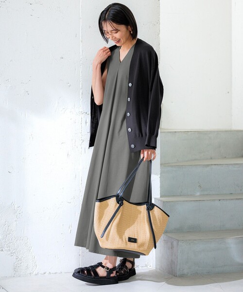 【セール】【杏さん着用/洗える】ALBINIコーコラン ノースリーブ ワンピース（ワンピース）｜23区（ニジュウサンク）