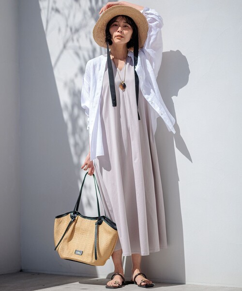 【セール】【杏さん着用/洗える】ALBINIコーコラン ノースリーブ ワンピース（ワンピース）｜23区（ニジュウサンク）