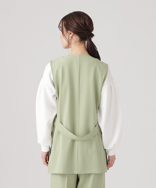 DRESKIP（ドレスキップ）の「◆【セットアップ可/イージーケア/UVカット】シワになりにくい ストレッチ ダブルボタンジレ（ベスト・レディース・ブラック/ライトベージュ/グリーン系・02/03/04）」の20枚目の写真