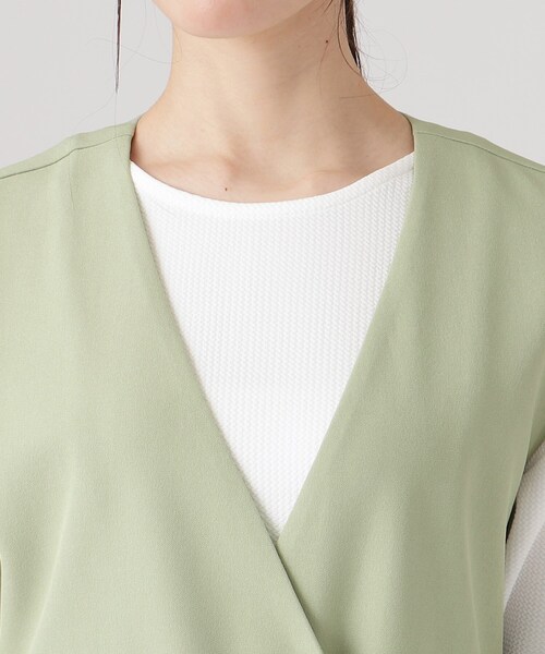 DRESKIP（ドレスキップ）の「◆【セットアップ可/イージーケア/UVカット】シワになりにくい ストレッチ ダブルボタンジレ（ベスト・レディース・ブラック/ライトベージュ/グリーン系・02/03/04）」の21枚目の写真