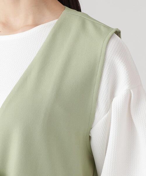 DRESKIP（ドレスキップ）の「◆【セットアップ可/イージーケア/UVカット】シワになりにくい ストレッチ ダブルボタンジレ（ベスト・レディース・ブラック/ライトベージュ/グリーン系・02/03/04）」の22枚目の写真