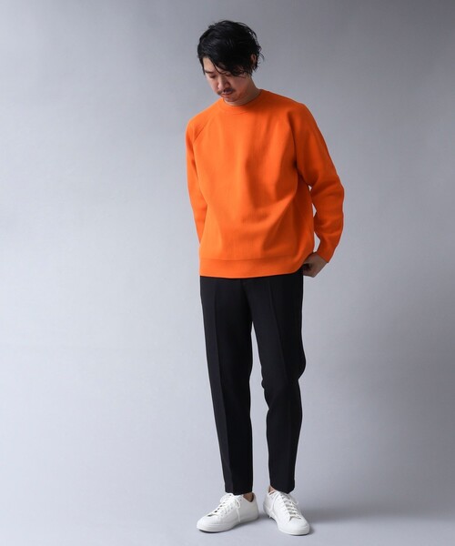 NOLLEY'S goodman(ノーリーズグッドマン)の「【ACTIVE SECT】《限定展開 / ウォッシャブル / 速乾 / 形態安定》クルーネックニット(ニット/セーター・メンズ・ダークネイビー/グレイッシュブルー/オレンジ・M/L)」の4枚目の写真