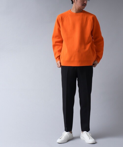 NOLLEY'S goodman(ノーリーズグッドマン)の「【ACTIVE SECT】《限定展開 / ウォッシャブル / 速乾 / 形態安定》クルーネックニット(ニット/セーター・メンズ・ダークネイビー/グレイッシュブルー/オレンジ・M/L)」の5枚目の写真