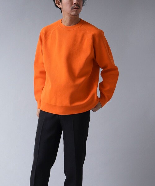 NOLLEY'S goodman(ノーリーズグッドマン)の「【ACTIVE SECT】《限定展開 / ウォッシャブル / 速乾 / 形態安定》クルーネックニット(ニット/セーター・メンズ・ダークネイビー/グレイッシュブルー/オレンジ・M/L)」の6枚目の写真