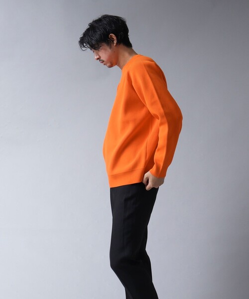NOLLEY'S goodman(ノーリーズグッドマン)の「【ACTIVE SECT】《限定展開 / ウォッシャブル / 速乾 / 形態安定》クルーネックニット(ニット/セーター・メンズ・ダークネイビー/グレイッシュブルー/オレンジ・M/L)」の7枚目の写真