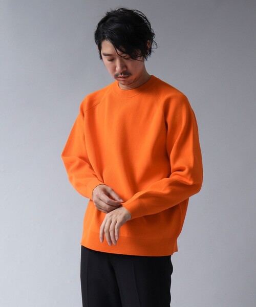 NOLLEY'S goodman(ノーリーズグッドマン)の「【ACTIVE SECT】《限定展開 / ウォッシャブル / 速乾 / 形態安定》クルーネックニット(ニット/セーター・メンズ・ダークネイビー/グレイッシュブルー/オレンジ・M/L)」の9枚目の写真
