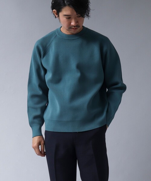 NOLLEY'S goodman(ノーリーズグッドマン)の「【ACTIVE SECT】《限定展開 / ウォッシャブル / 速乾 / 形態安定》クルーネックニット(ニット/セーター・メンズ・ダークネイビー/グレイッシュブルー/オレンジ・M/L)」の16枚目の写真
