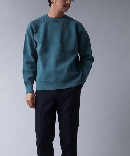 NOLLEY'S goodman(ノーリーズグッドマン)の「【ACTIVE SECT】《限定展開 / ウォッシャブル / 速乾 / 形態安定》クルーネックニット(ニット/セーター・メンズ・ダークネイビー/グレイッシュブルー/オレンジ・M/L)」の17枚目の写真
