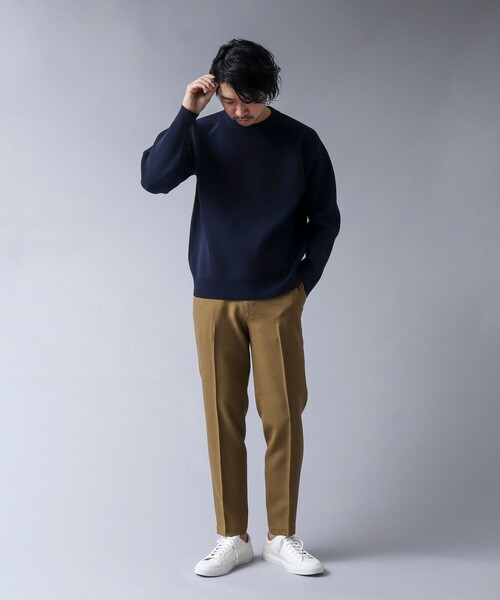 NOLLEY'S goodman(ノーリーズグッドマン)の「【ACTIVE SECT】《限定展開 / ウォッシャブル / 速乾 / 形態安定》クルーネックニット(ニット/セーター・メンズ・ダークネイビー/グレイッシュブルー/オレンジ・M/L)」の22枚目の写真