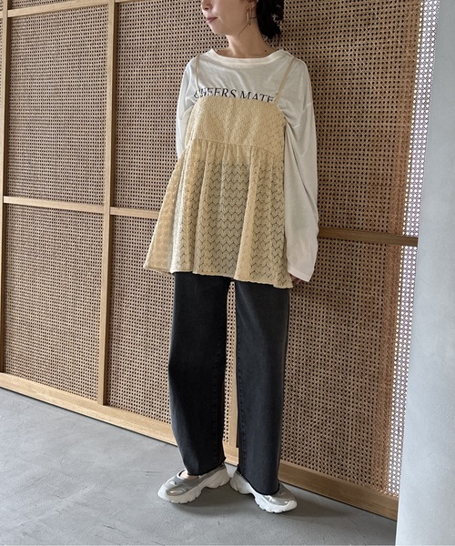 LEPSIM(レプシィム)の「レースキャミチュニック 108532(Tシャツ/カットソー・レディース・オフホワイト/イエロー/ブラック・FREE)」の13枚目の写真