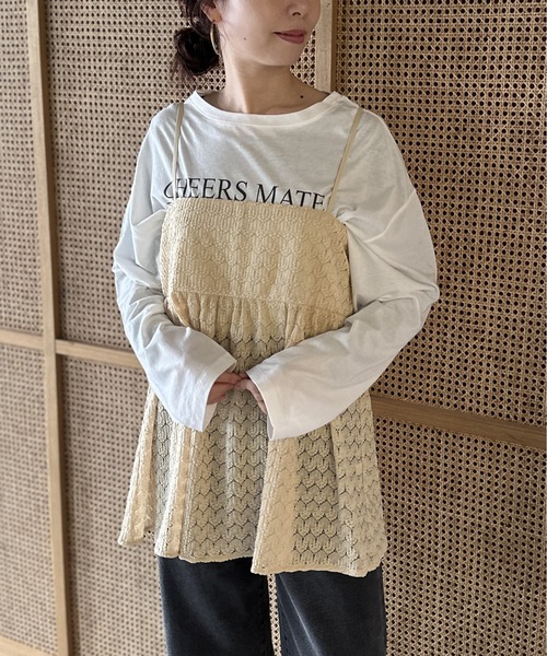 LEPSIM(レプシィム)の「レースキャミチュニック 108532(Tシャツ/カットソー・レディース・オフホワイト/イエロー/ブラック・FREE)」の12枚目の写真