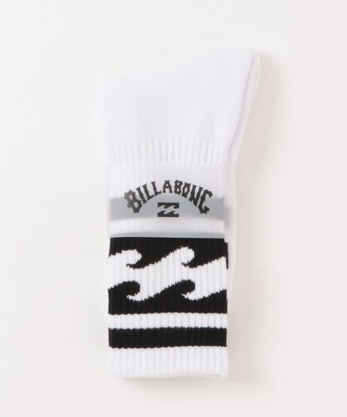 BILLABONG(ビラボン)の「BILLABONG メンズ WAVE SOCKS ソックス 【2024年春夏モデル】/ビラボン靴下(ソックス/靴下・メンズ・ホワイト/ブラック・FREE)」の1枚目の写真