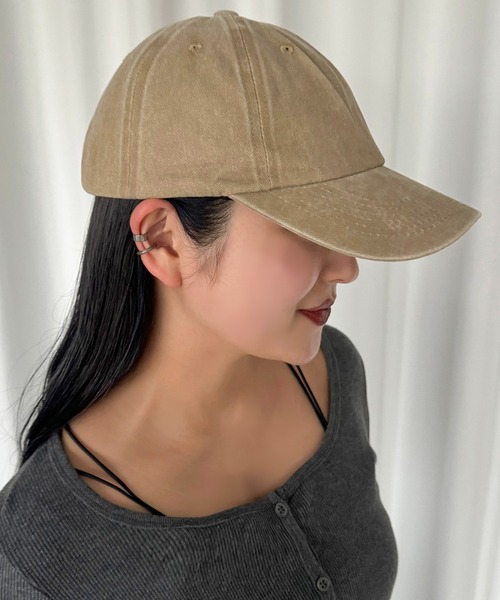 apres jour mignon（アプレジュールミニョン）の「【apresjour mignon×ARIAZ】ウォッシュドキャップ（キャップ・レディース・ブラック系その他/ブルー/ベージュ・ONESIZE）」の2枚目の写真