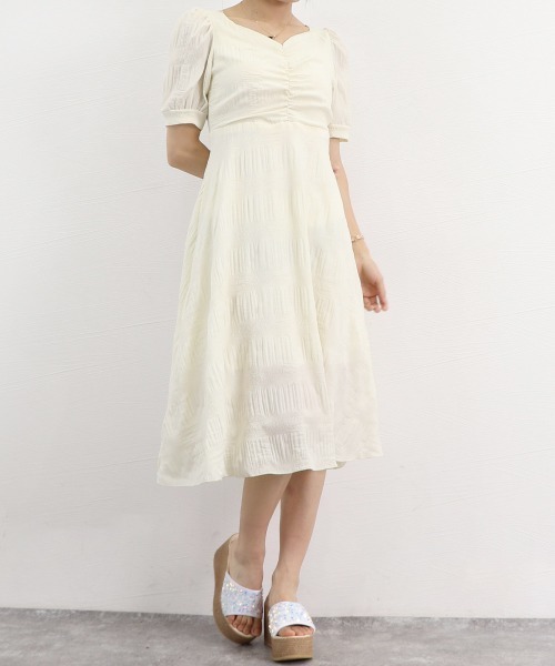 Miniministore(ミニミニストア)の「夏ワンピース レディース半袖 選べる2丈(ワンピース・レディース・ブラック/アイボリー系/アイボリー/ブラック系・L/M)」の17枚目の写真