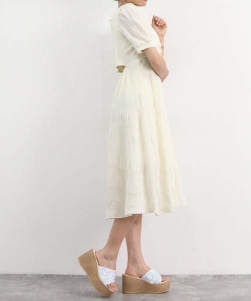 Miniministore(ミニミニストア)の「夏ワンピース レディース半袖 選べる2丈(ワンピース・レディース・ブラック/アイボリー系/アイボリー/ブラック系・L/M)」の18枚目の写真