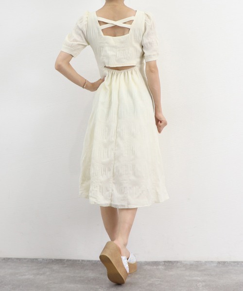 Miniministore(ミニミニストア)の「夏ワンピース レディース半袖 選べる2丈(ワンピース・レディース・ブラック/アイボリー系/アイボリー/ブラック系・L/M)」の19枚目の写真