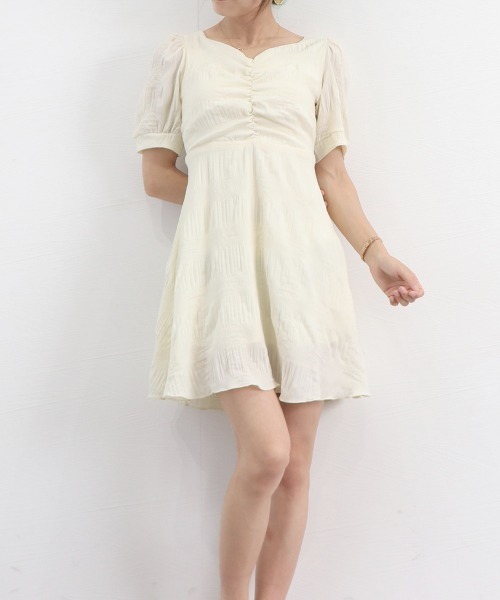 Miniministore(ミニミニストア)の「夏ワンピース レディース半袖 選べる2丈(ワンピース・レディース・ブラック/アイボリー系/アイボリー/ブラック系・L/M)」の20枚目の写真