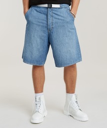 TRAVAIL SHORTS/ライトウェイトワイドデニムショートパンツ