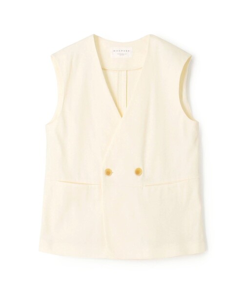 MACPHEE（マカフィー）の「コットンラッセル Vカラージレ（ベスト
