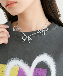 VIS | ビーズリボンネックレス(ネックレス)