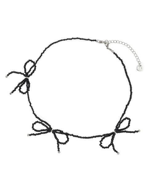 VIS（ビス）の「ビーズリボンネックレス（ネックレス・レディース・シルバー/ブラック/その他・FREE）」の10枚目の写真
