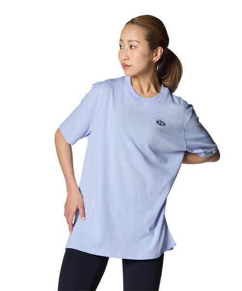 UNDER ARMOUR(アンダーアーマー)の「UAコットン オーバーサイズ ショートスリーブTシャツ(トレーニング/レディース)(Tシャツ/カットソー・レディース・パープル系・S/XL/M/L)」の1枚目の写真