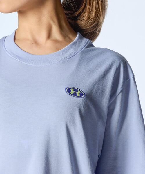 UNDER ARMOUR(アンダーアーマー)の「UAコットン オーバーサイズ ショートスリーブTシャツ(トレーニング/レディース)(Tシャツ/カットソー・レディース・パープル系・S/XL/M/L)」の4枚目の写真