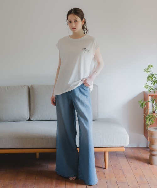 【EZKATON】★男女兼用★24AW ダークダブルニーデニムパンツ EZKATON】24FW☆ Dark Double Knee Denim Pants