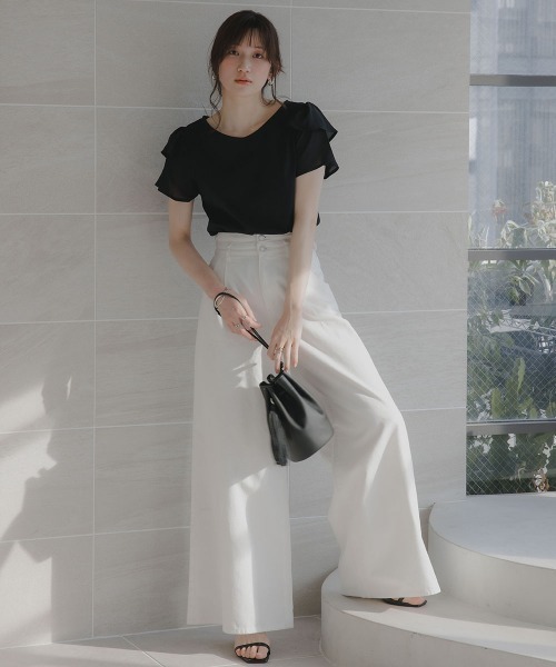 新品 borders at balcony ハイウエストデニム 38 ホワイト B.C STOCK（ベーセーストック） ジーンズ デニム デニムパンツ 「追加8