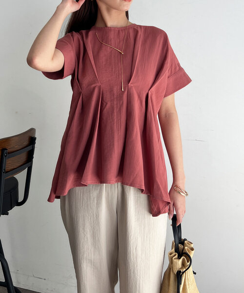 セール】ウエストタックペプラムブラウス（シャツ/ブラウス）｜Chez