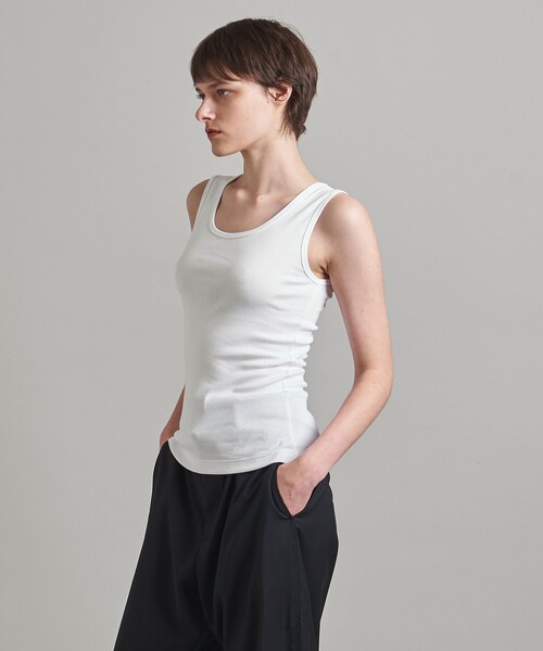 LOEFF(ロエフ)の「<LOEFF>コットン フライス タンクトップ(タンクトップ・レディース・ホワイト/ダークグレー/その他1・FREE)」の4枚目の写真