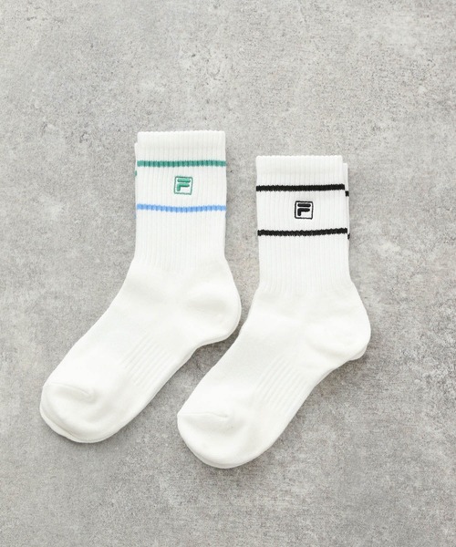 FILA(フィラ)の「FILAコラボ/ソックス2P/キッズ/129298(ソックス/靴下・キッズ・ホワイト系その他/ホワイト系その他2・ONE SIZE)」の2枚目の写真