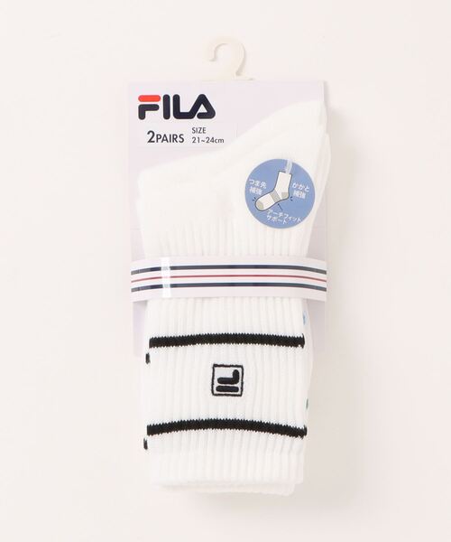 FILA(フィラ)の「FILAコラボ/ソックス2P/キッズ/129298(ソックス/靴下・キッズ・ホワイト系その他/ホワイト系その他2・ONE SIZE)」の19枚目の写真