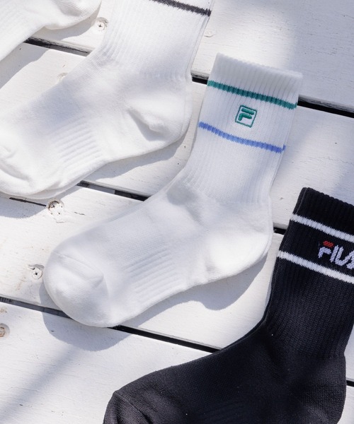 FILA(フィラ)の「FILAコラボ/ソックス2P/キッズ/129298(ソックス/靴下・キッズ・ホワイト系その他/ホワイト系その他2・ONE SIZE)」の22枚目の写真