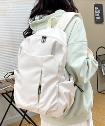【軽い・撥水加工】多機能 シンプルバックパック/リュックサック
