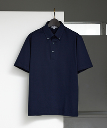 ABAHOUSE GRAY | 【接触冷感】シルケット天竺 ボタンダウンポロシャツ(ポロシャツ)