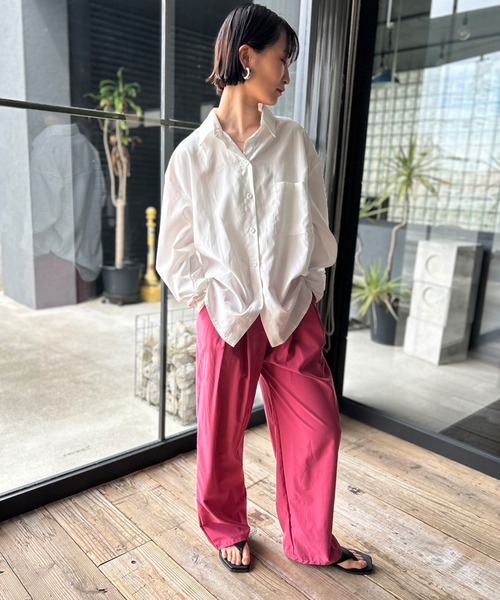 Kotoe（コトエ）の「タック ワイドパンツ ゴム（スラックス・レディース・ピンク/ブラック/グレー・M/L）」の3枚目の写真
