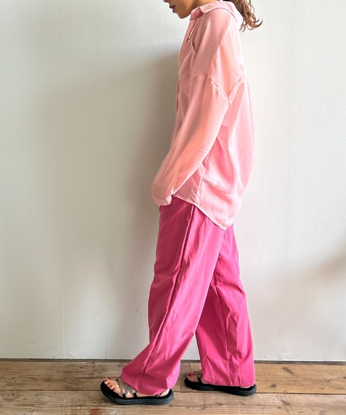 Kotoe（コトエ）の「タック ワイドパンツ ゴム（スラックス・レディース・ピンク/ブラック/グレー・M/L）」の10枚目の写真