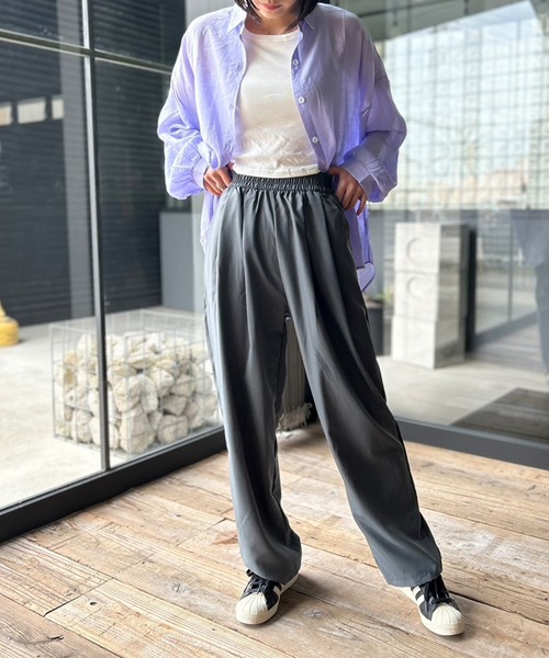 Kotoe（コトエ）の「タック ワイドパンツ ゴム（スラックス・レディース・ピンク/ブラック/グレー・M/L）」の18枚目の写真